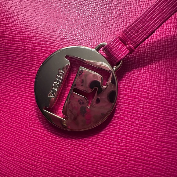 NWOT Furla Vibrant Pink Leather Tote Shoulder Bag - Picture 7 of 12